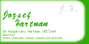 jozsef hartman business card